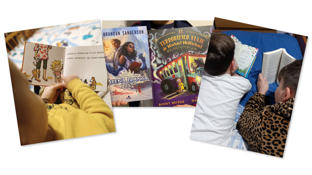 Los ganadores del concurso con los libros que han elegido