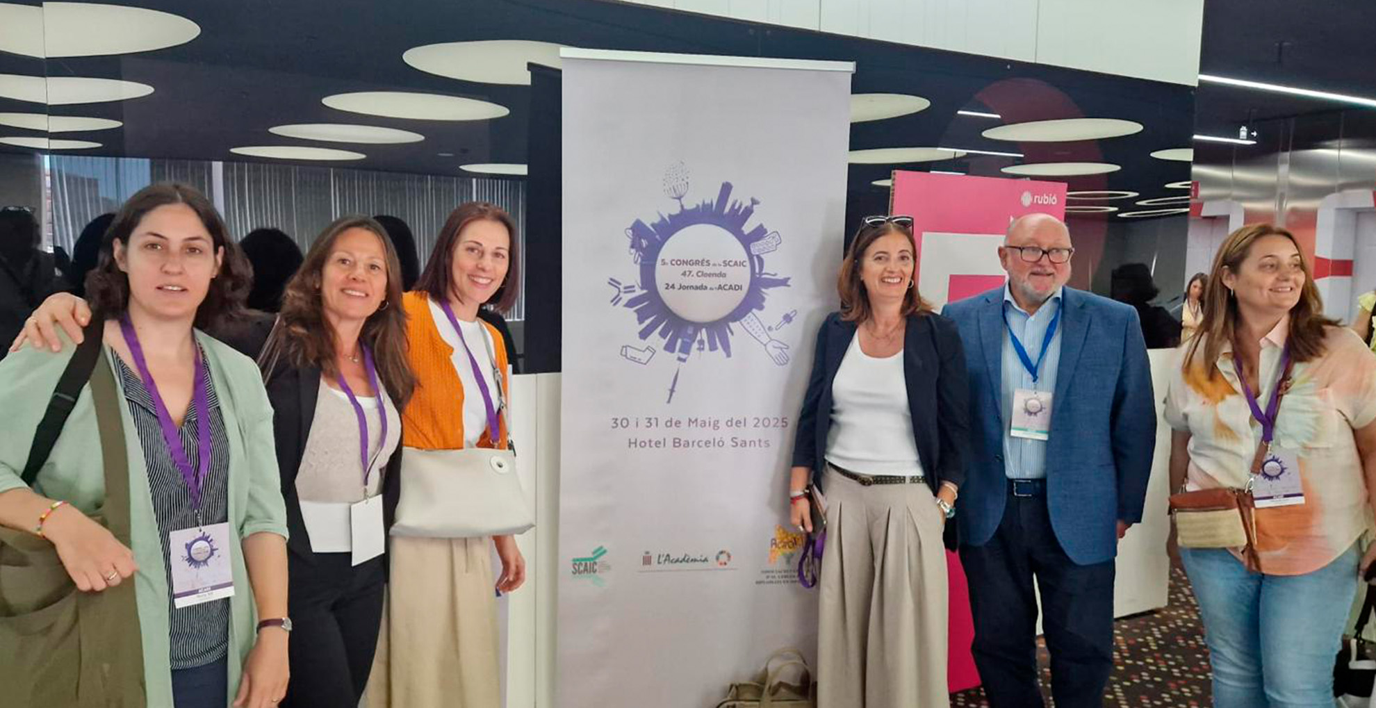 De izq. a dcha: Nuria Tell García, Marta Tejada Martínez, Carme Martínez Escámez, Noelia Galiot Granados, Antonio Valero Santiago, Yolanda Vera Jiménez.